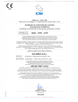 Certificate EN 1090-1