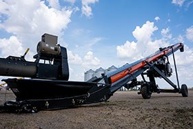 Lower profile collapsible hopper & handle