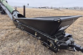 Lower profile collapsible hopper & handle