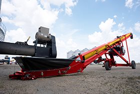 Lower profile collapsible hopper & handle