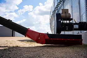 Low-profile intake hopper