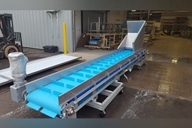 Inclined Conveyor with Direct Drive & Cleated Belt