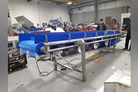Inclined Conveyor with Catch Pan