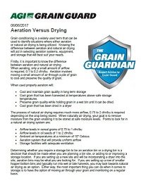 Aeration Versus Drying