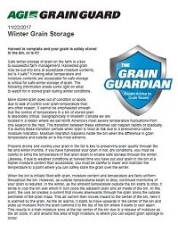 Winter Grain Storage