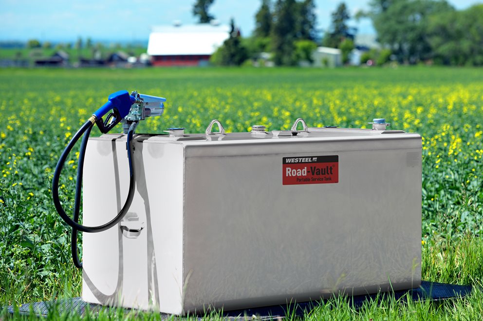 Extra Large Flat Top RoadVault Mobile Petroleum Tanks Westeel AGI