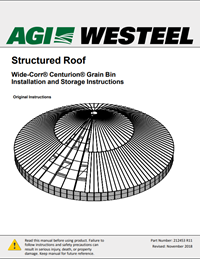 AGI Westeel Structured Roof Wide-Corr Centurion Grain Bin Installation and Storage Instructions