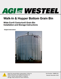 198890 AGI Westeel 15'–54' Grain Bins (Centurion-W & Centurion-H) Wide Corr Grain Bin Installation and Storage Instructions