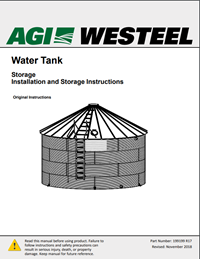 Water Tank Installation and Storage Instructions