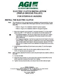 STX (10-51) Electric Clutch – Installation