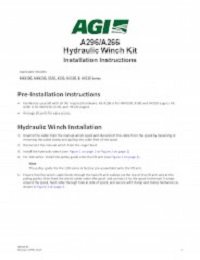 Hydraulic Winch Kit MKX100/130, X100/130, HX100/130 A